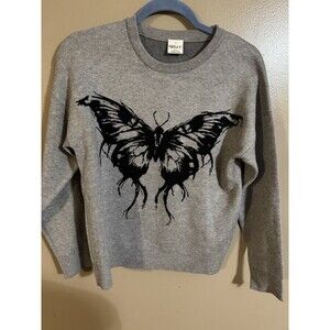 Nikka K Grey And Black butterfly sweater size small